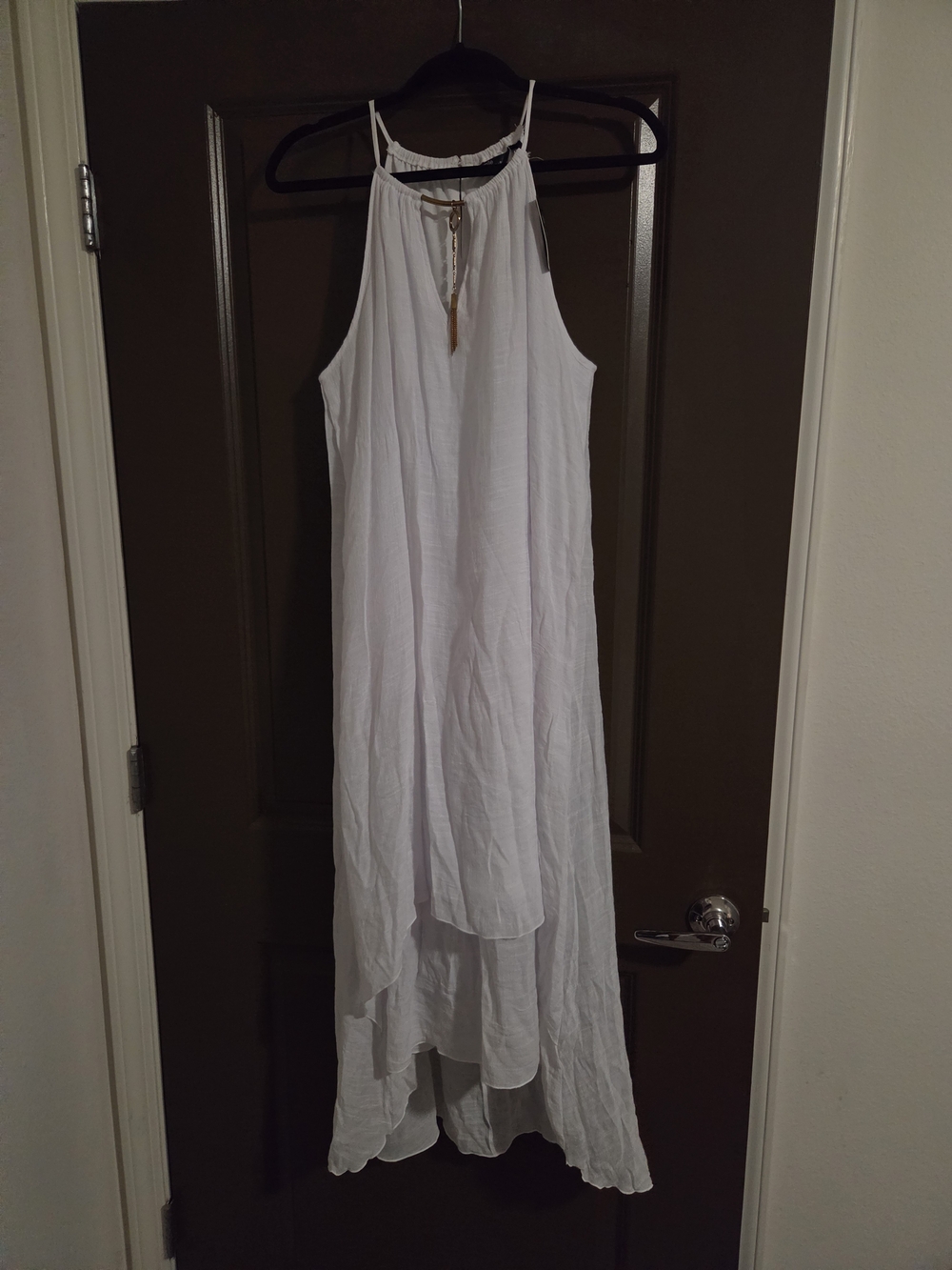 Mlle Gabrielle Maxi Dress in White Size Large NWT